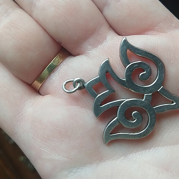 Bird or dove pendant charm sterling silver 925 - Picture 4 of 5